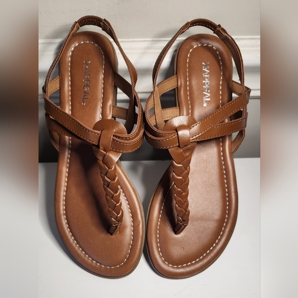 Faux Leather Sandals - Picture 1 of 6